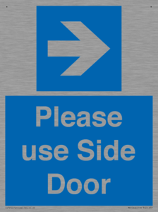 Please use Side Door (arrow Right) 